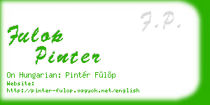 fulop pinter business card
